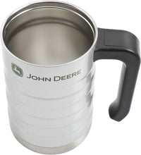 Load image into Gallery viewer, Gibson John Deere Thermal Double Wall Stainless Steel, 17oz Silver Travel Mug, Grey