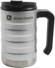 Load image into Gallery viewer, Gibson John Deere Thermal Double Wall Stainless Steel, 17oz Silver Travel Mug, Grey