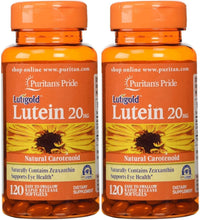 Load image into Gallery viewer, Puritan's Pride 2-pack of Lutein 20 Mg with Zeaxanthin-120 Softgels (240 Total)