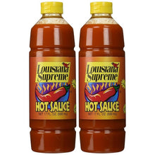 Load image into Gallery viewer, Louisiana Supreme Hot Sauce 2 of 17 oz Bottles