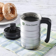 Load image into Gallery viewer, Gibson John Deere Thermal Double Wall Stainless Steel, 17oz Silver Travel Mug, Grey