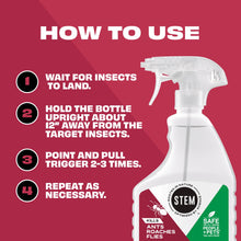 Load image into Gallery viewer, STEM Kills Indoor &amp; Outdoor Ants, Roaches &amp; Spider Killer Bug Spray, 12 oz