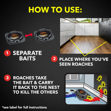 Load image into Gallery viewer, Raid Double Control Roach Bait, Kills Cockroaches and Bugs, 8 Large Bait Stations