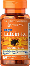 Load image into Gallery viewer, Puritan&#39;s Pride Lutein 40 mg with Zeaxanthin, Supports Eye Health, 240 Total Count (120 Count Softgels, Pack of 2)
