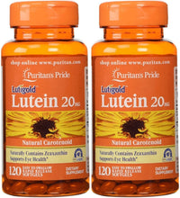 Load image into Gallery viewer, Puritan&#39;s Pride 2-pack of Lutein 20 Mg with Zeaxanthin-120 Softgels (240 Total)
