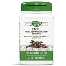 Load image into Gallery viewer, Nature&#39;s Way DGL (Without Fructose), 100 Chewable Tablets. Pack of 2 Bottles
