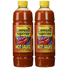 Load image into Gallery viewer, Louisiana Supreme Hot Sauce 2 of 17 oz Bottles
